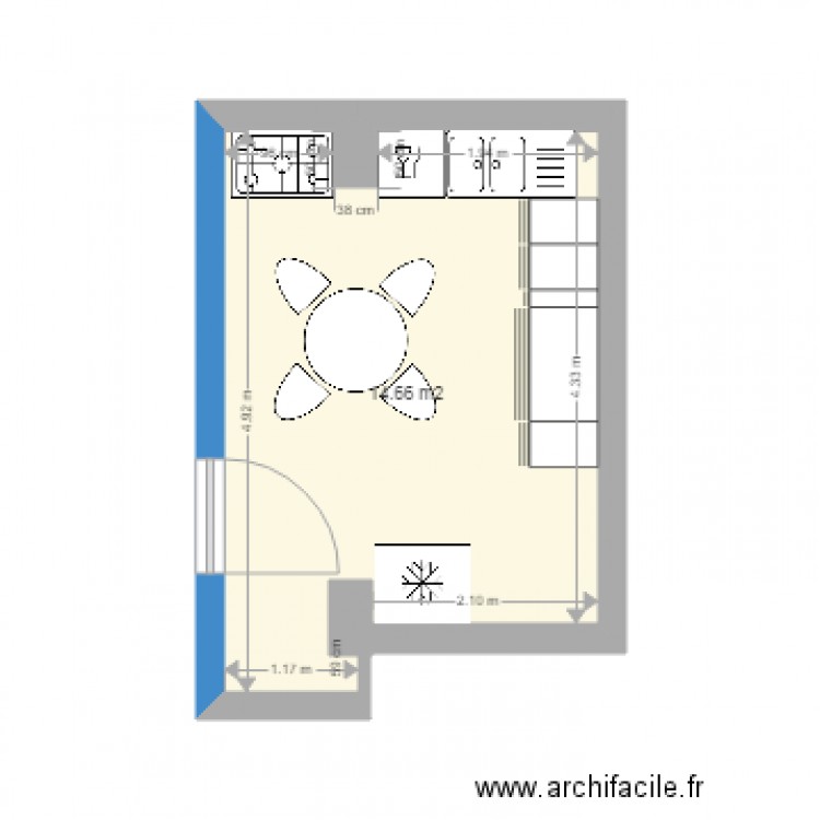 cuisineter. Plan de 0 pièce et 0 m2