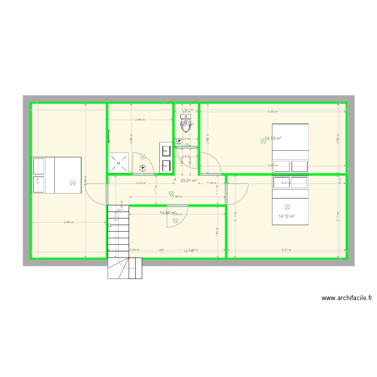 Comble Métayé. Plan de 0 pièce et 0 m2