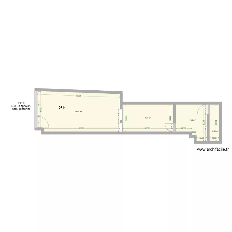 Kiff Koul Kebab plan avant travaux. Plan de Kiff Koul Kebab plan avant travaux. Plan de