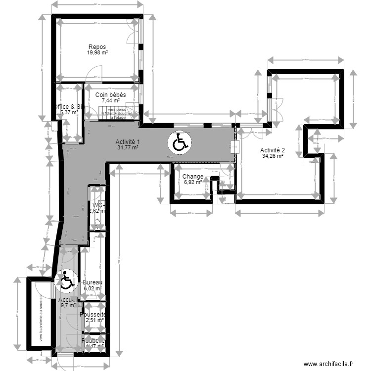 95 DEUIL 26 Eglise PROJET V ArL 050822. Plan de 14 pièces et 146 m2