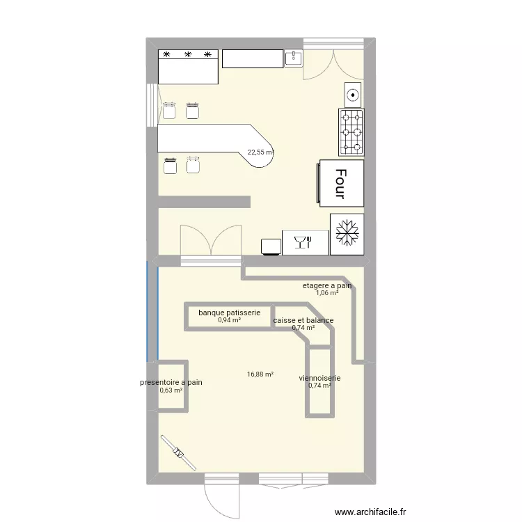 magasin boulangerie et patisserie. Plan de magasin boulangerie et patisserie. Plan de