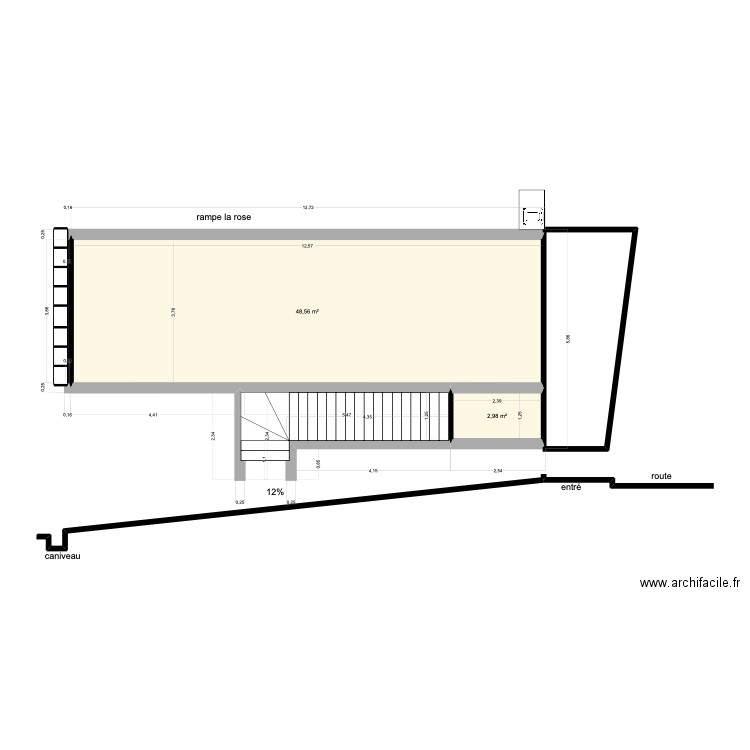 residence la rose . Plan de 2 pièces et 52 m2