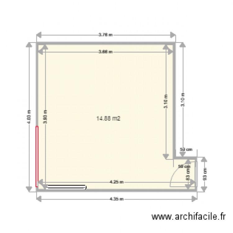 Bureau vide. Plan de 0 pièce et 0 m2