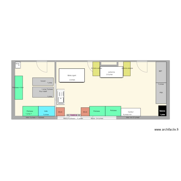 déménagement. Plan de 3 pièces et 47 m2