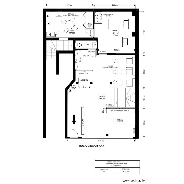 etage projet. Plan de 0 pièce et 0 m2