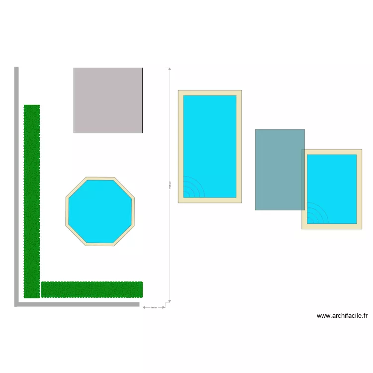 piscine 2 ronde 412cm. Plan de 