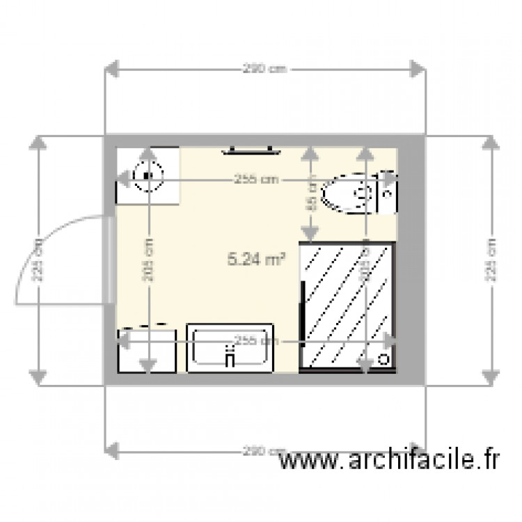 sdb rdc 2. Plan de 0 pièce et 0 m2