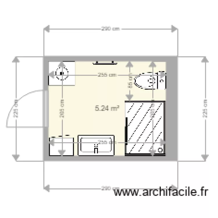 sdb rdc 2. Plan de sdb rdc 2. Plan de