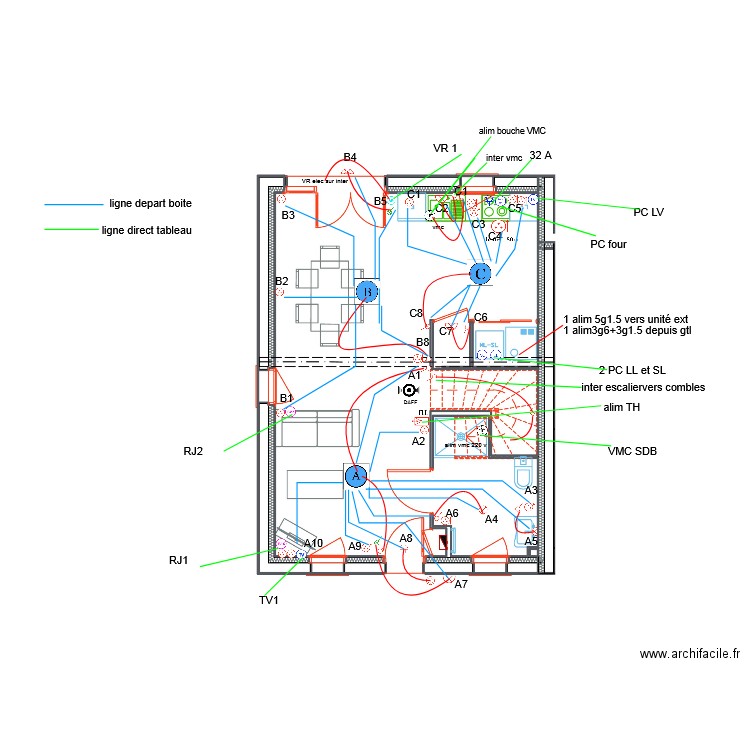 plan pieuvre illettes LOT n 37 logement 10 RDC. Plan de 0 pièce et 0 m2