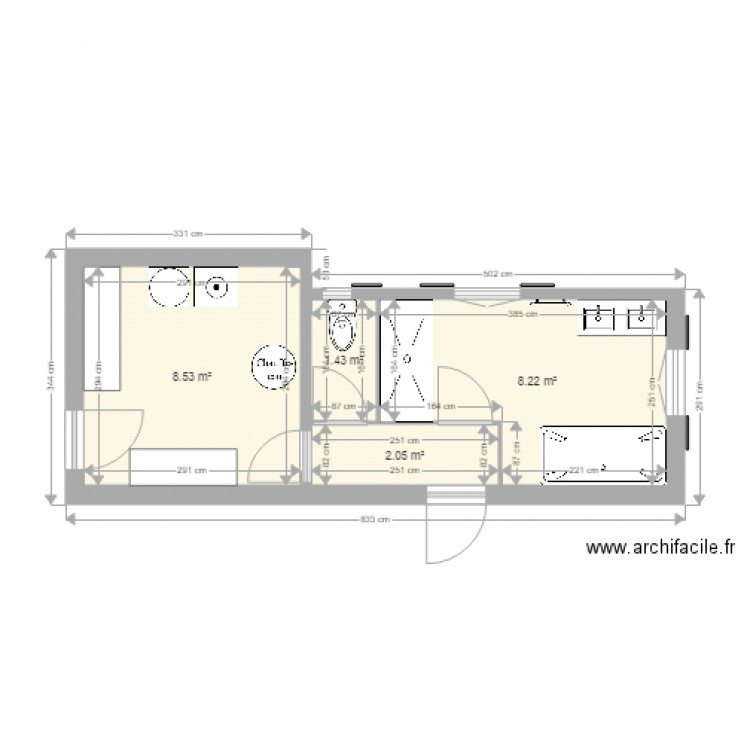 Extensions SdB WC Buanderie. Plan de 0 pièce et 0 m2
