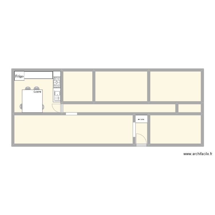 Maison Fampoux. Plan de 9 pièces et 76 m2