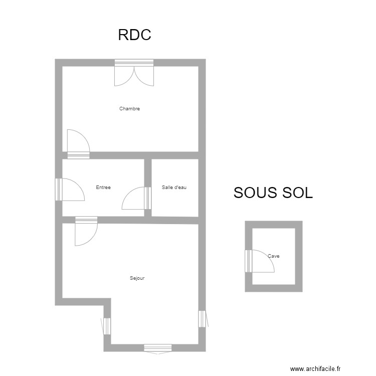 350600850. Plan de 5 pièces et 46 m2