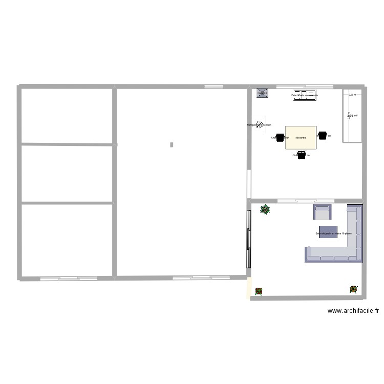 maison 2. Plan de 7 pièces et 127 m2