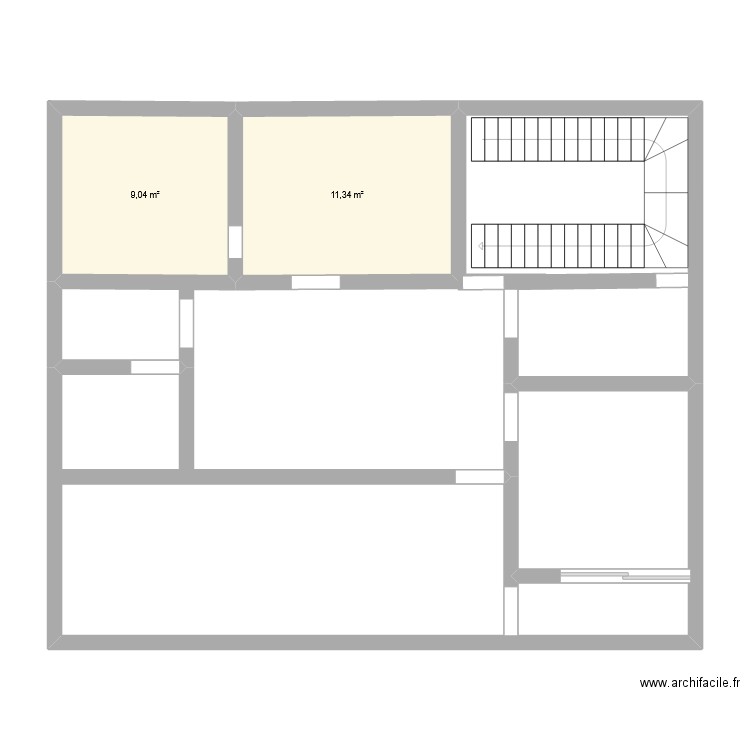 you34. Plan de 2 pièces et 20 m2