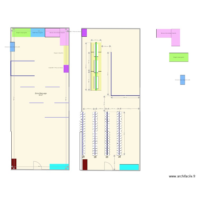 Zone marquage. Plan de 0 pièce et 0 m2