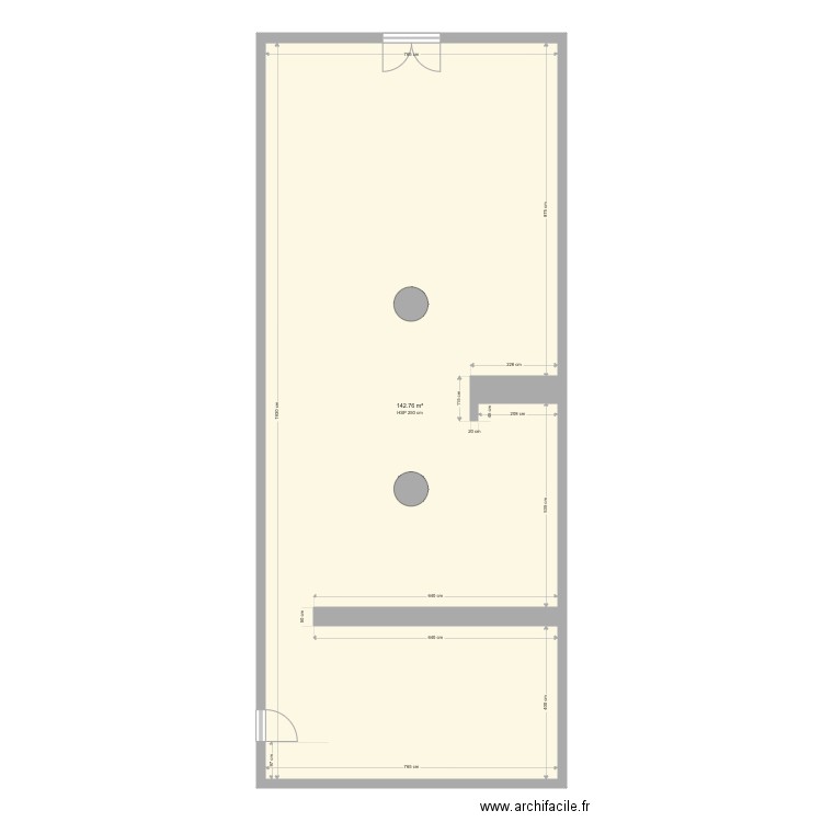 Bergerie. Plan de 1 pièce et 143 m2