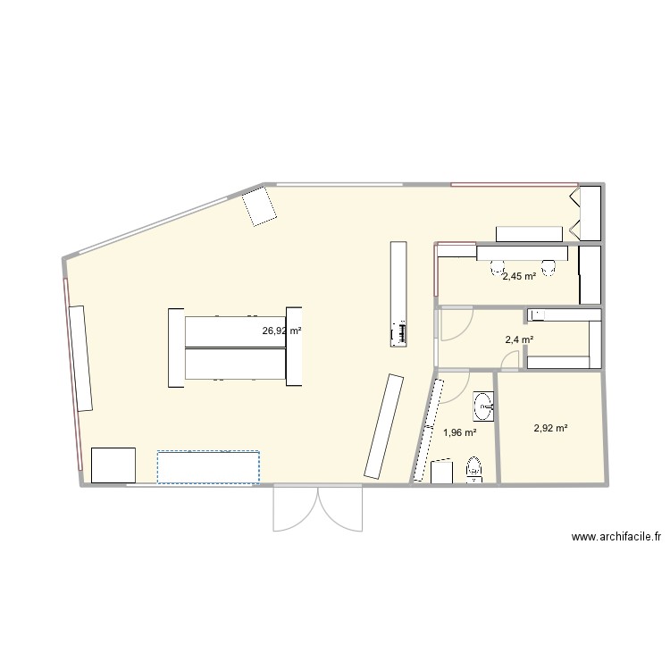 Séquoia. Plan de 5 pièces et 37 m2