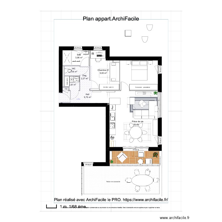 Plan appart V2. Plan de 0 pièce et 0 m2