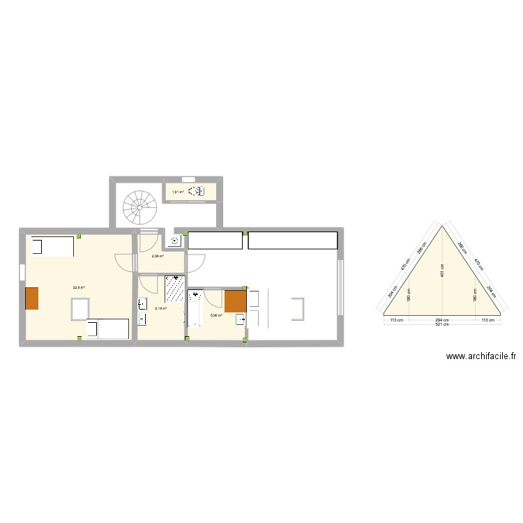 combles V5. Plan de 0 pièce et 0 m2