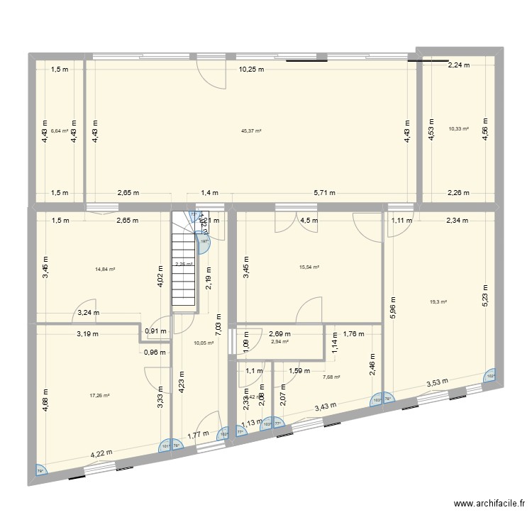 247 lavaur renov. Plan de 12 pièces et 155 m2