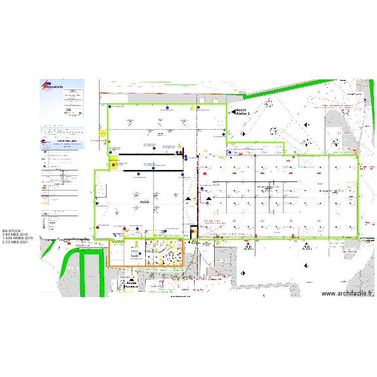 NORMOUTILS LASSAY LES CHATEAUX. Plan de 2 pièces et 950 m2