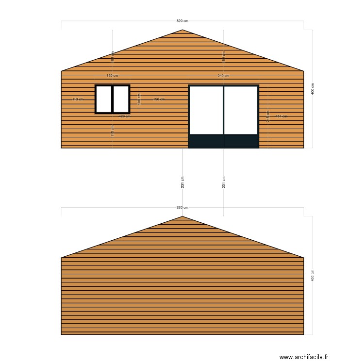 FACADE 2 HANGAR. Plan de 0 pièce et 0 m2