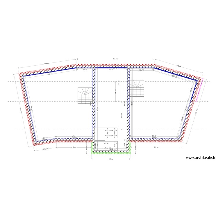 Etage 1 Grange isolation  mur 8. Plan de 0 pièce et 0 m2