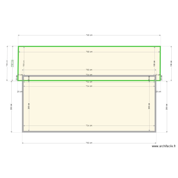 garage face est1. Plan de 0 pièce et 0 m2