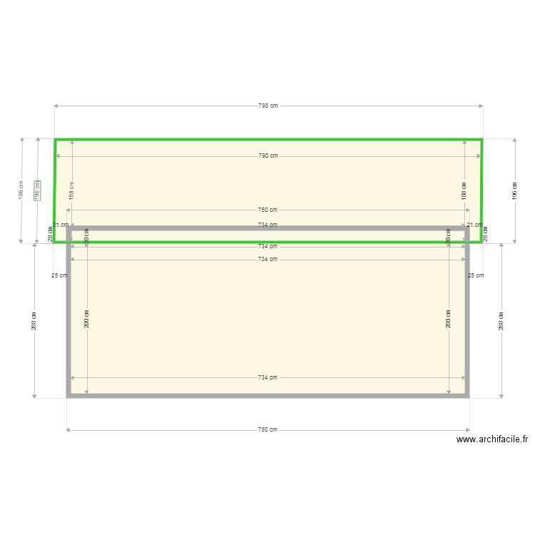 garage face est1. Plan de 0 pièce et 0 m2