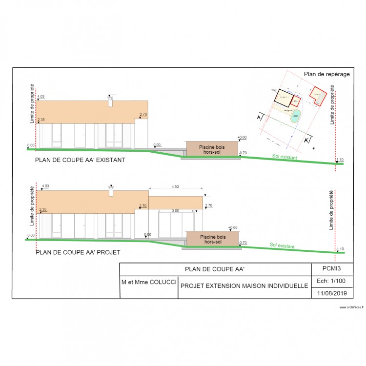 COUPE PAYSAGERE. Plan de 0 pièce et 0 m2