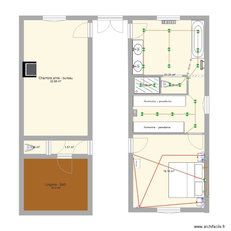 suite Vs V2. Plan de 0 pièce et 0 m2