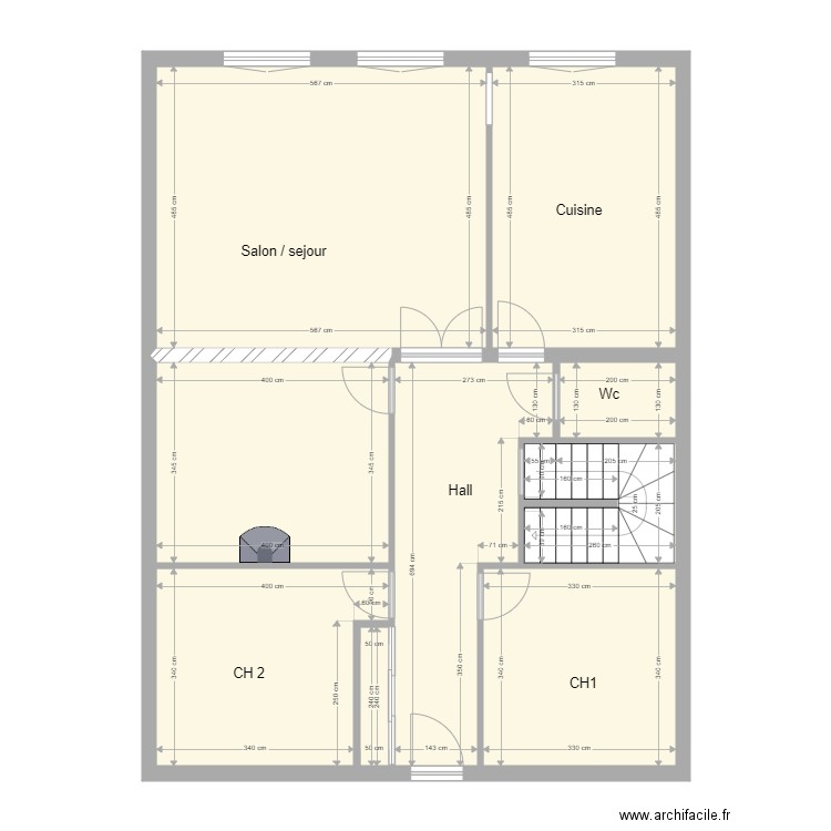 Thoor 2. Plan de 9 pièces et 102 m2