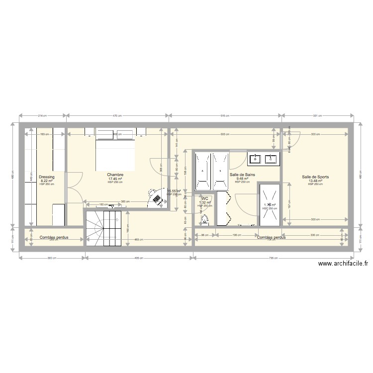 Plan étage 5. Plan de 0 pièce et 0 m2