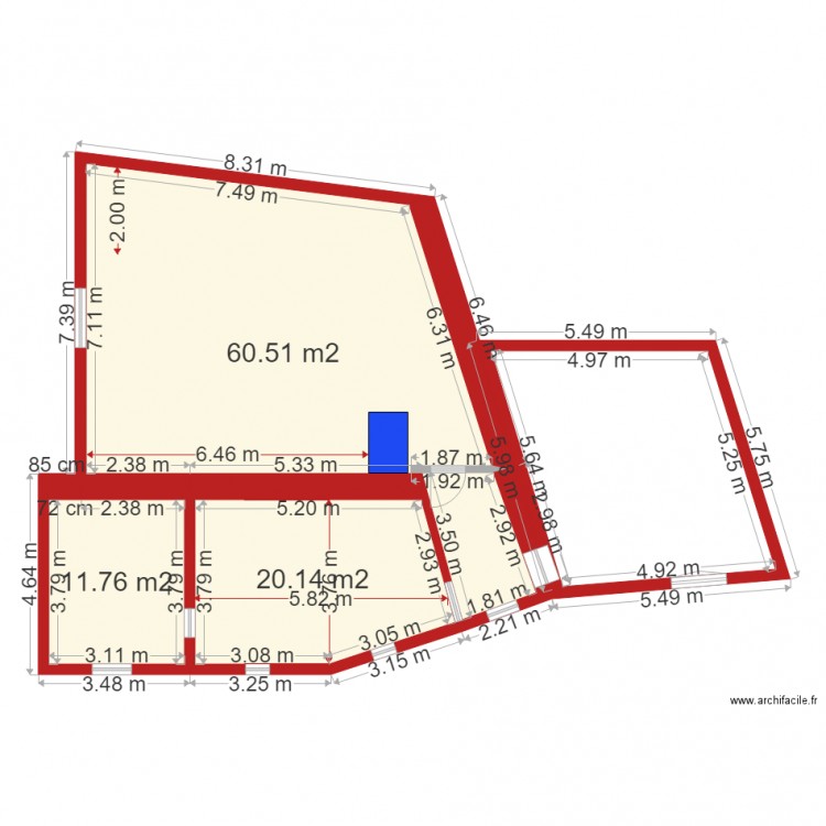 Plan actuel révisé Etage. Plan de 0 pièce et 0 m2