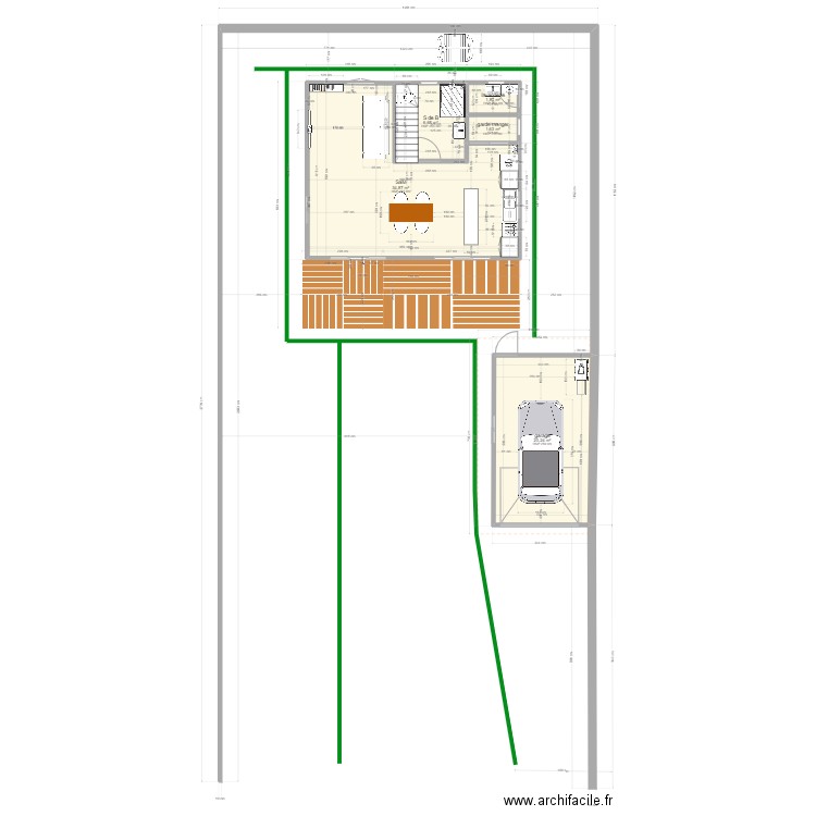 maison avec drainage et garage. Plan de 0 pièce et 0 m2