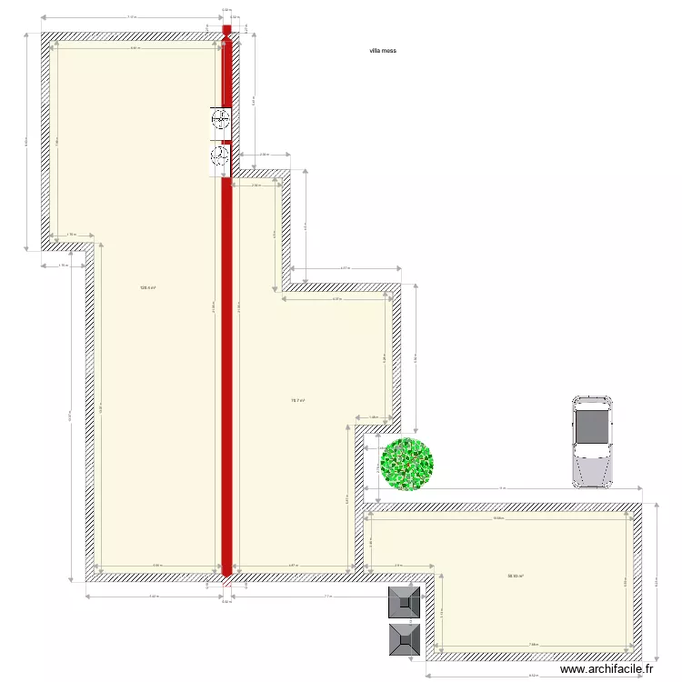 villa  mess tina sur mer. Plan de 