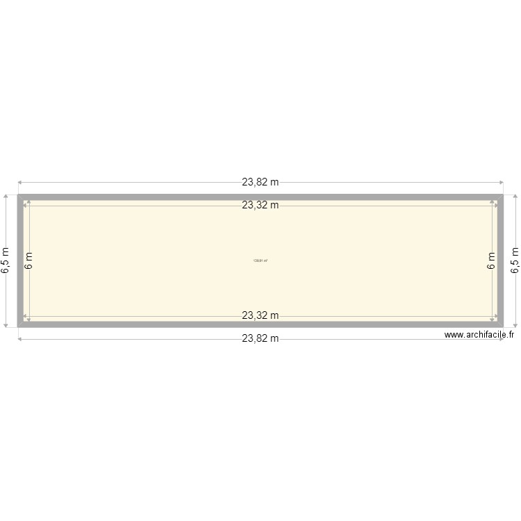 Plan des facades. Plan de 1 pièce et 140 m2