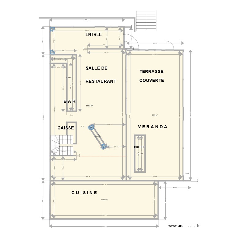 540 plan salle. Plan de 0 pièce et 0 m2