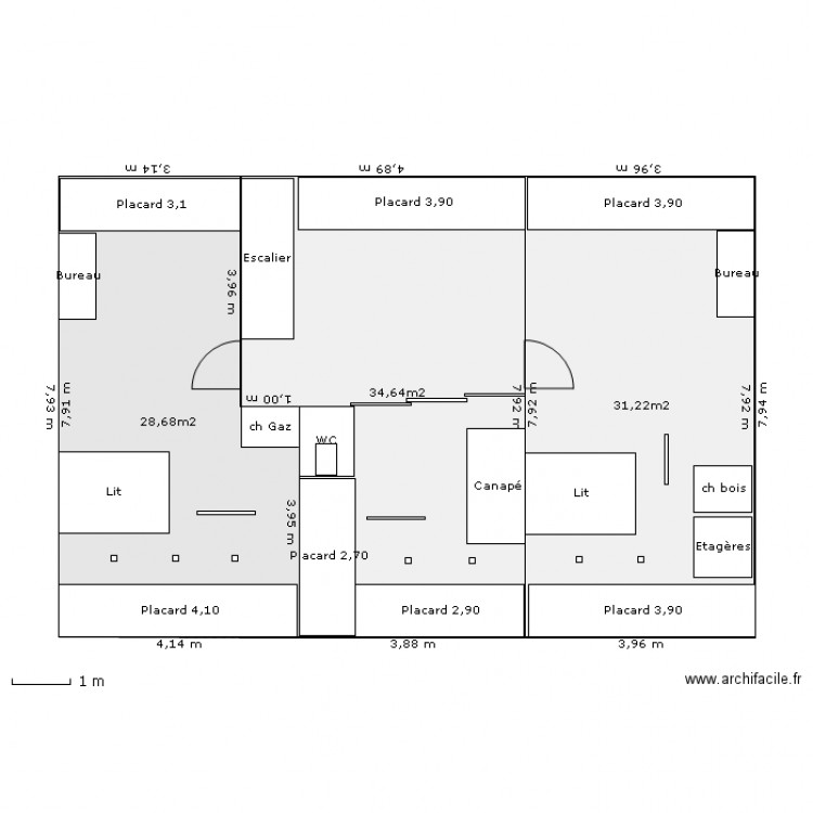 combles2. Plan de 0 pièce et 0 m2