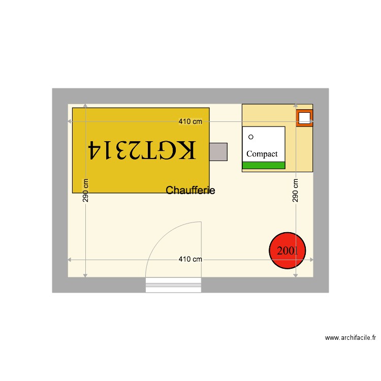 Chanal. Plan de 1 pièce et 12 m2