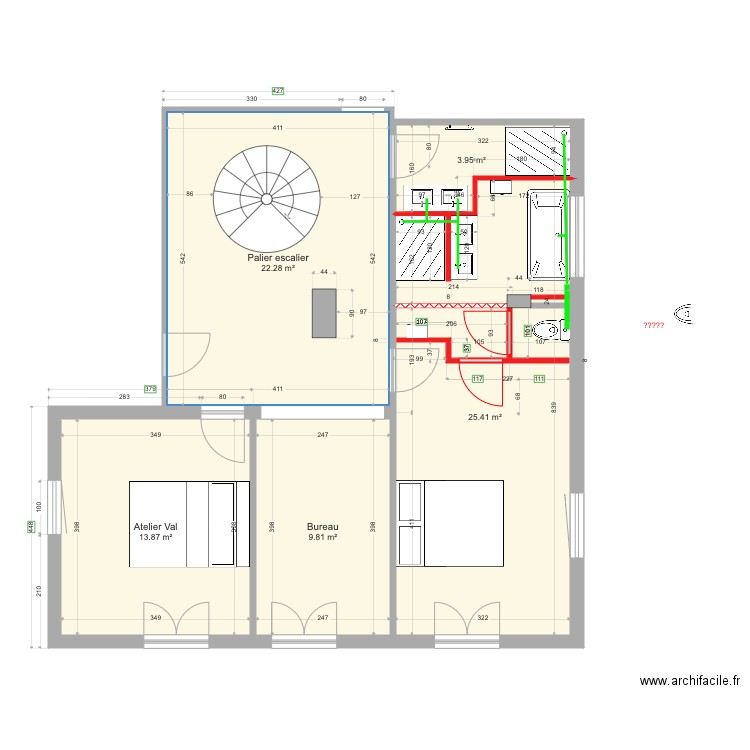 3 chambres étage test 2. Plan de 0 pièce et 0 m2