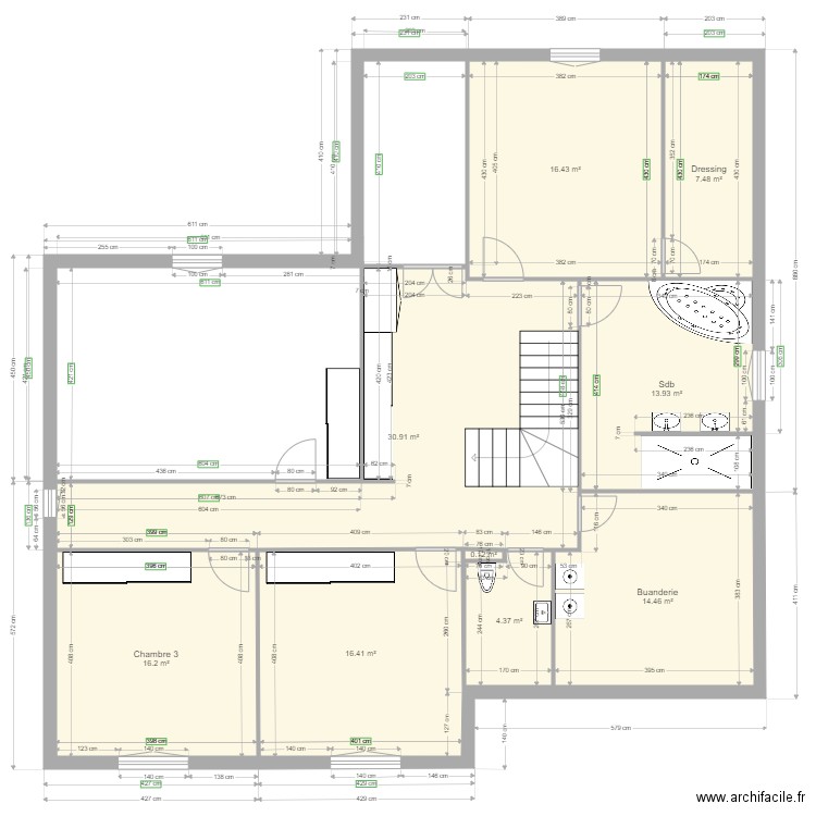 Pournoy étage. Plan de 0 pièce et 0 m2