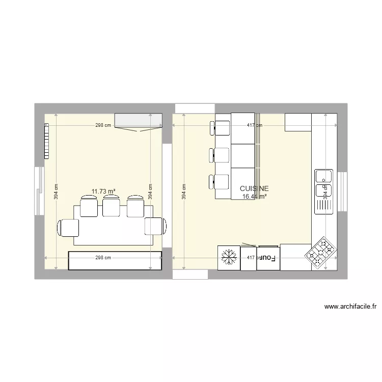 Cuisine Denguin. Plan de 