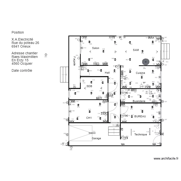 position Zo&eacute;. Plan de 