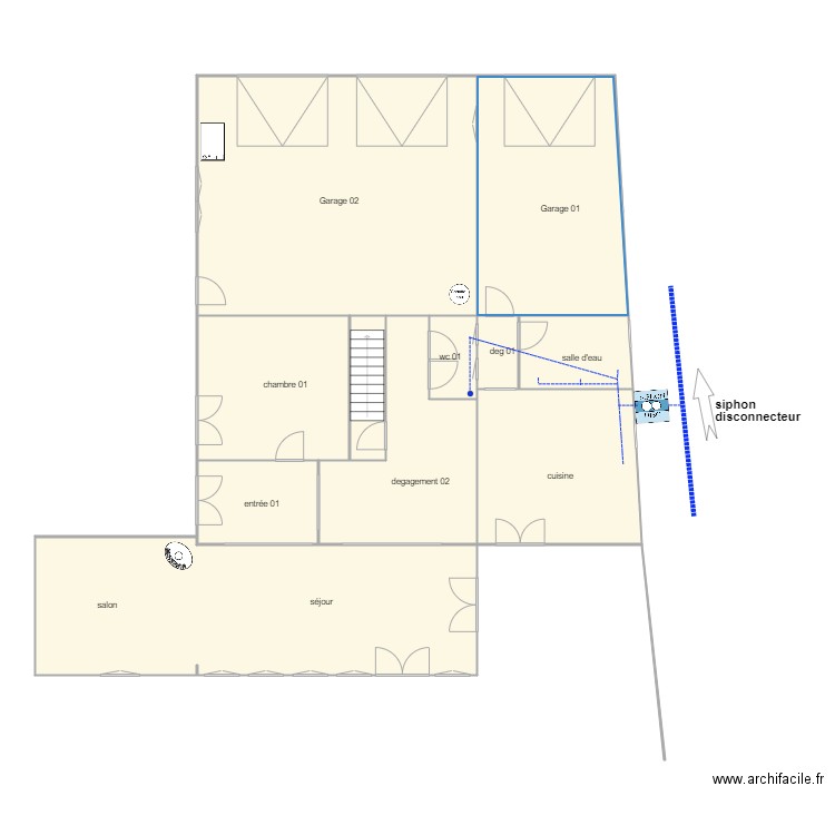 sci dbyr rdc ass. Plan de 0 pièce et 0 m2
