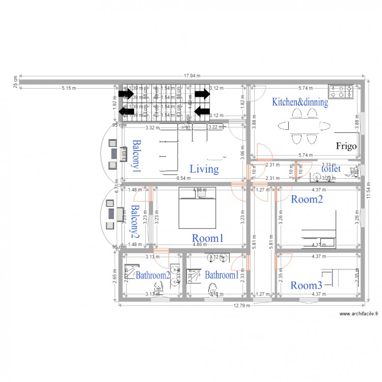 Plan Melino. Plan de 0 pièce et 0 m2