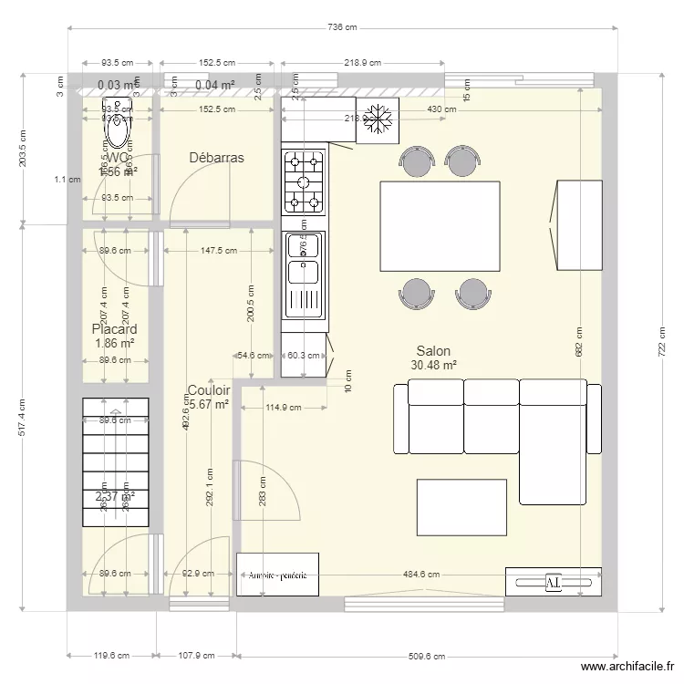 Bouchard RDC R&eacute;am&eacute;nag&eacute; 1. Plan de 