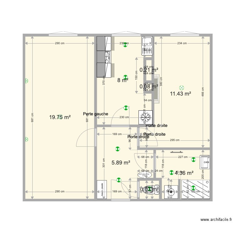 Travaux 10 Bayard 3C. Plan de 8 pièces et 50 m2