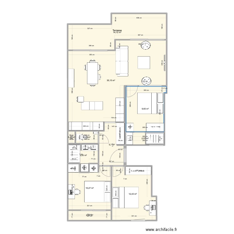 Pornichet Virginia V2. Plan de 0 pièce et 0 m2