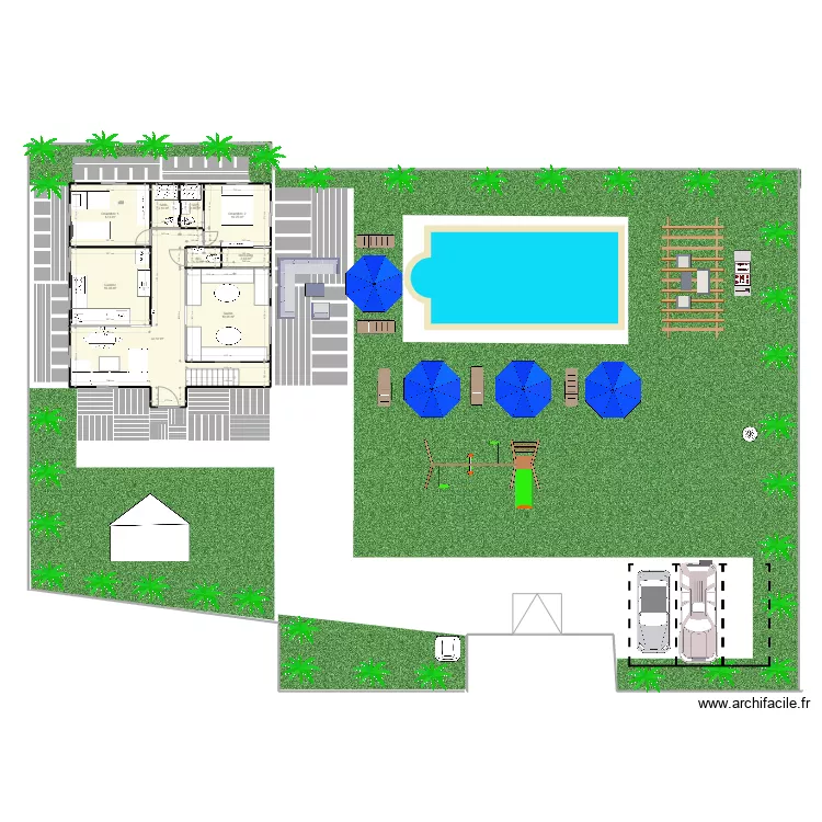 hak dab d&eacute;cor&eacute;. Plan de 